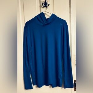 Men's Blue Turtleneck Long-Sleeve Sweater